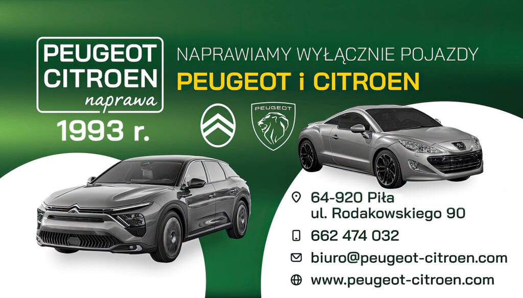Peugeot Piła i Citroen Piła. Naprawy bieżące, przeglądy, serwis Piła